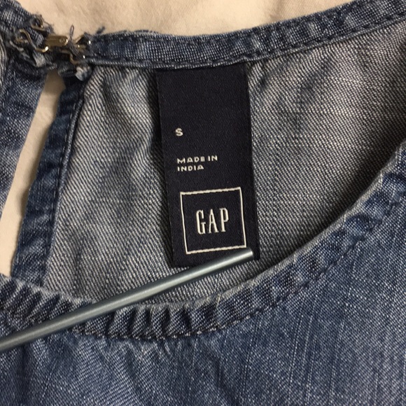 📦GAP Sleeveless Trapeze Shift Denim Dress - Picture 3 of 6